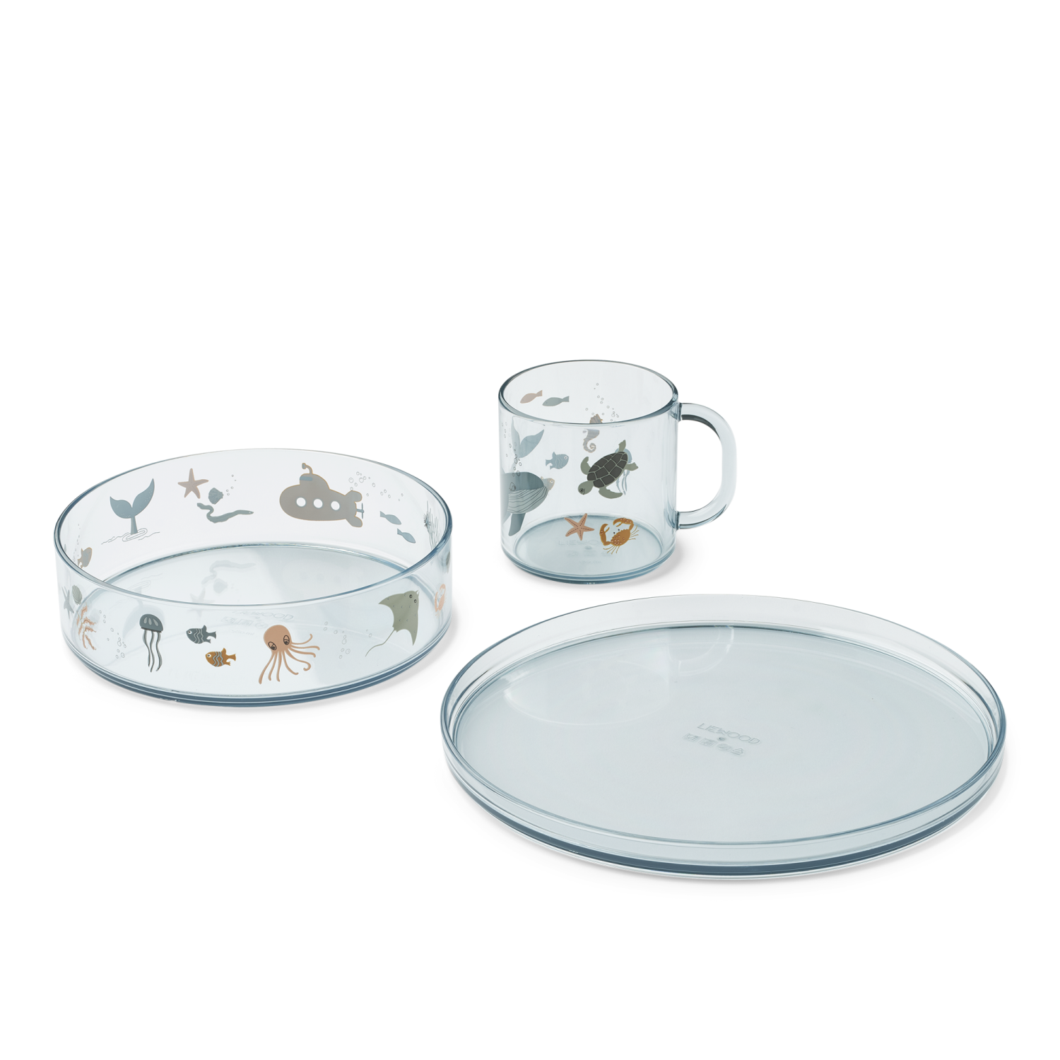 Liewood Siva Printed Tableware Set - Sea Creature/Sandy