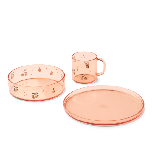 Liewood Siva Printed Tableware Set - Peach/Sea Shell