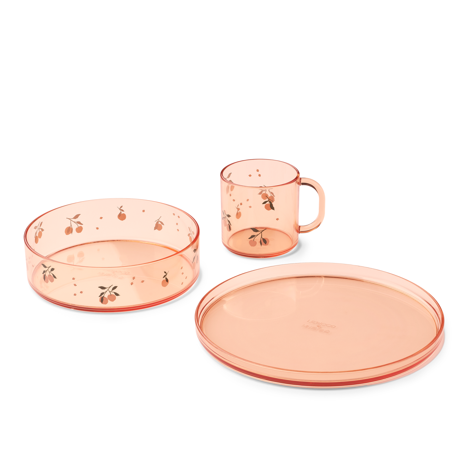 Liewood Siva Printed Tableware Set - Peach/Sea Shell