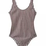 H2O Stripe Swin Suit - Bark