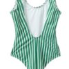 H2O Stripe Swin Suit - Posy Green