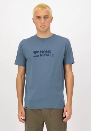 Mons Royale Icon Merino Classic T-Shirt M - Gobin Blue