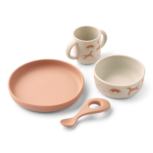 Liewood Vivi Printed Tableware Set - Dream/Ecru