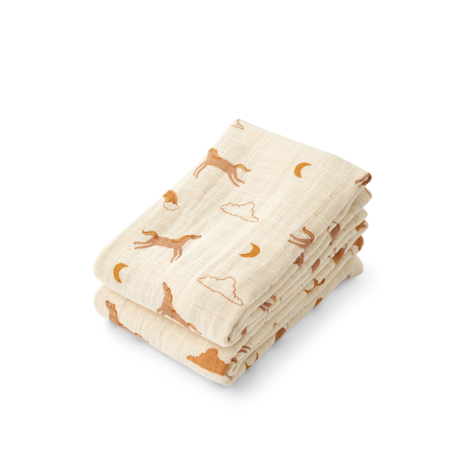 Liewood Lewis Muslin Cloth 2 pk - Dream/Ecru