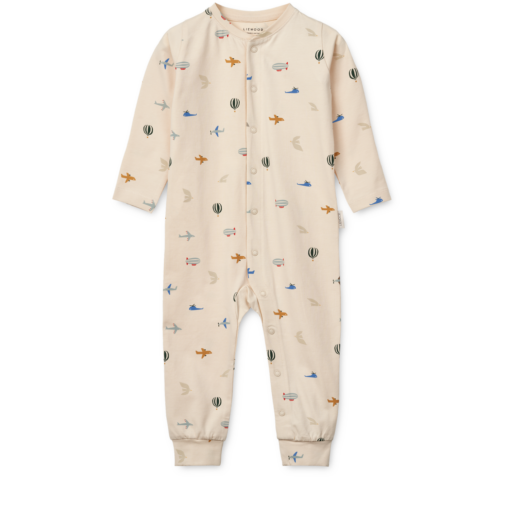 Liewood Birk Pyjamas Jumpsuit - Aviator/Ecru