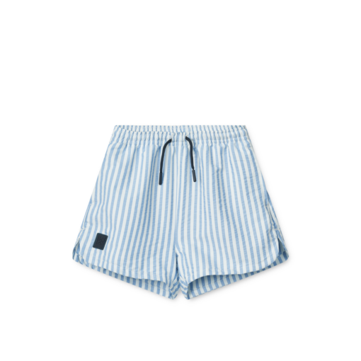 Liewood Aiden Seersucker Board Shorts - Stripe Riverside
