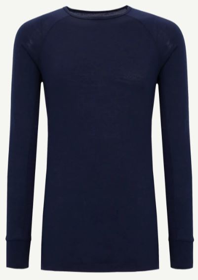 Woolland Rena Baselayer Top- Crew neck - Blue ink