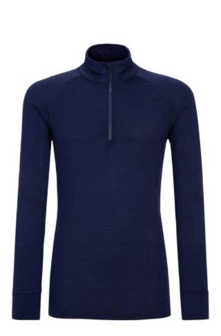 Woolland Rena Half Zip Baselayer Top - Blue ink