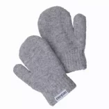 Face the Cold Minn angora mittens - Grey Marl