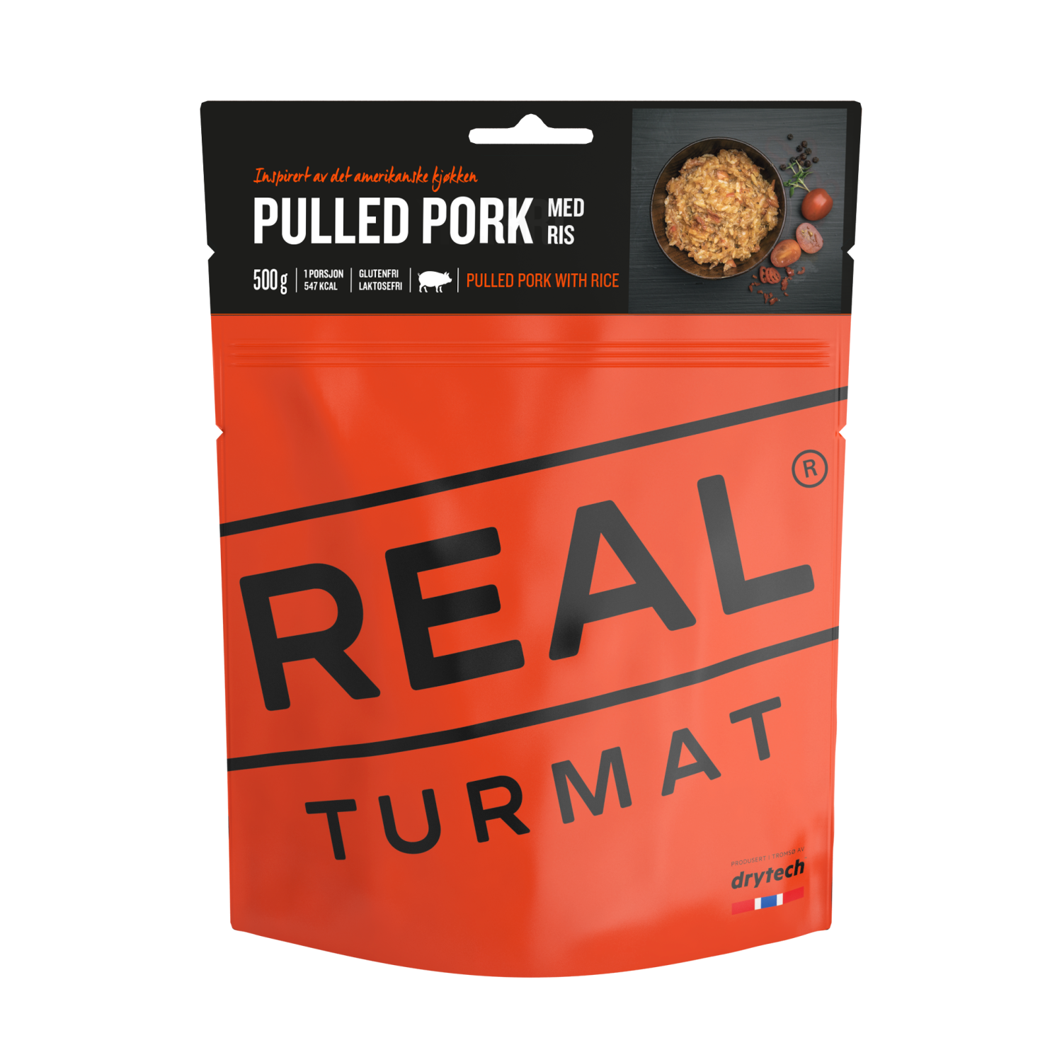 Real Turmat pulled pork med ris