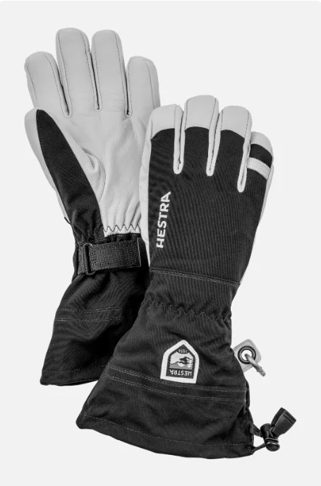 Army Leather Heli Ski Hansker "Black" - Hestra