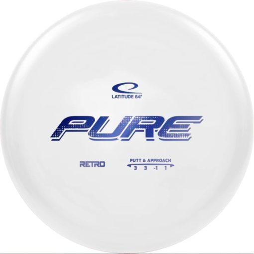 Retro Putter Pure 173g+, White - Latutide 64 Disc Golf