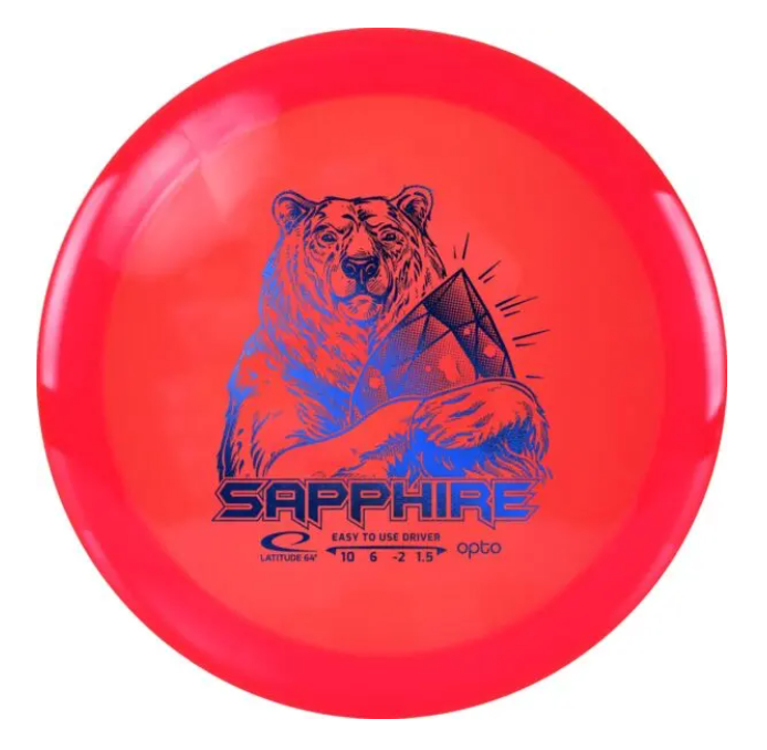 Opto Driver Sapphire, -159g LW, Red - Latitude 64 Disc Golf