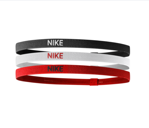 Nike Elastic Hairband 3PK "BLACK/WHITE/UNIVERSITY RED"