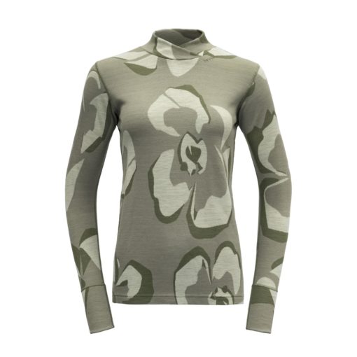 Camoflower merino 230 shirt wmn "Fog" - Devold