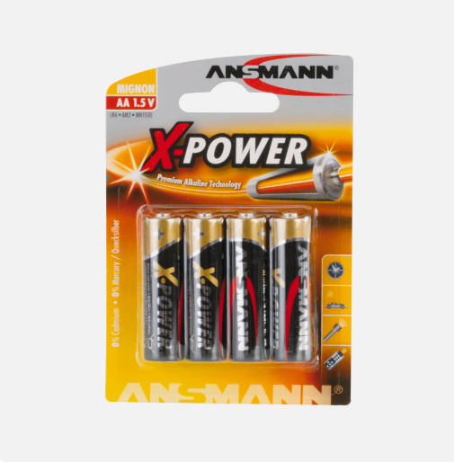 AA-Batteri, Alkaline 4pack Blister - Ansmann