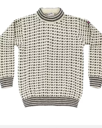 Original Islender Wool Sweater "Offwhite/Anth." - Devold