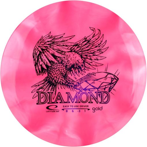 Gold Burst Driver Diamond 159g "Pink/White" - Latitude 64