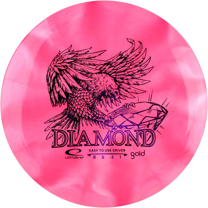 Gold Burst Driver Diamond 159g "Pink/White" - Latitude 64