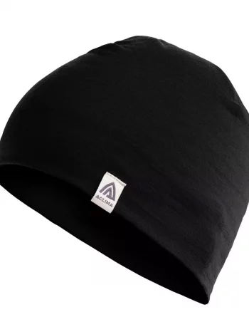 Lightwool 140 Relaxed Beanie "Jet Black" One Size - Aclima