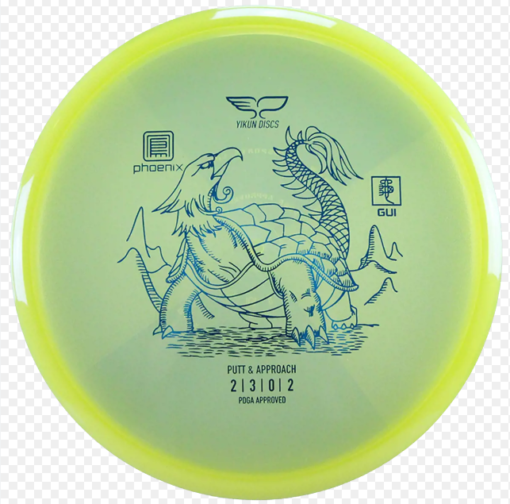 Phoenix Putter Gui, 170-175g, "Yellow" - Yikun Discs