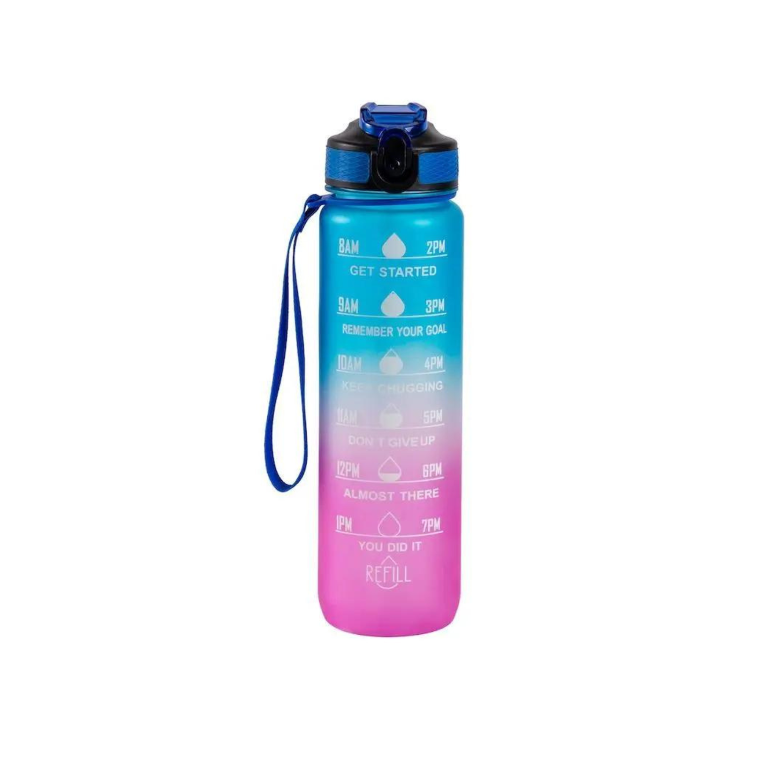 Hollywood Motivational Bottle 900ml "Blue and Pink"