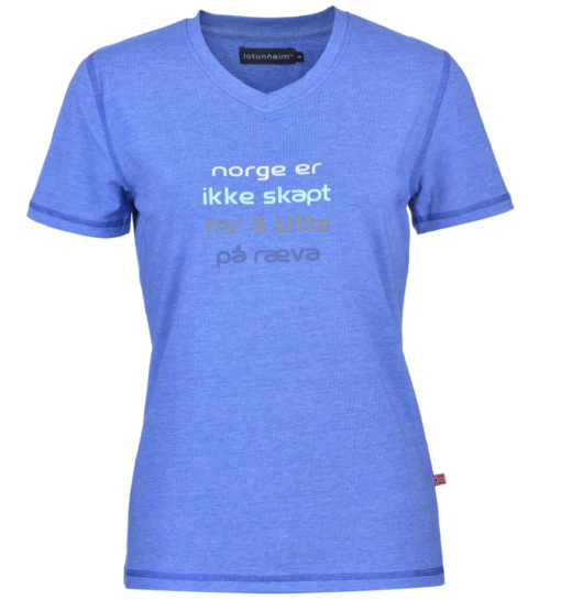 Varde t-shirt dame "norge/dazzling blue"- jotunheim