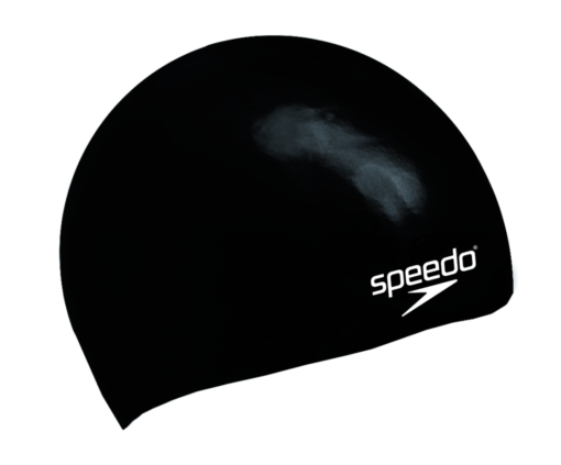 Plain Moulded Silicone Junior Badehette "Black" - Speedo