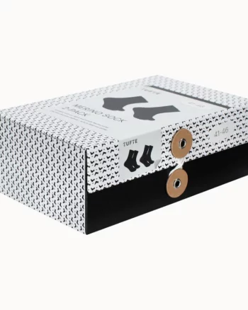 U Merino Sock Giftbox 2-PK "Black" - Tufte Wear