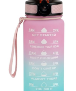 Hollywood Motivational Bottle 600ml "Light pink and Blue"