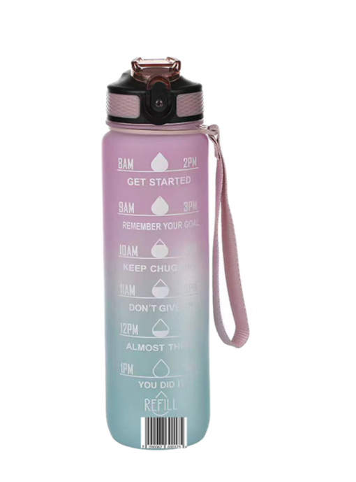 Hollywood motvational bottle 900ml "light pink and blue"