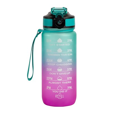 Hollywood Motivational Bottle 600ml "blue and pink"
