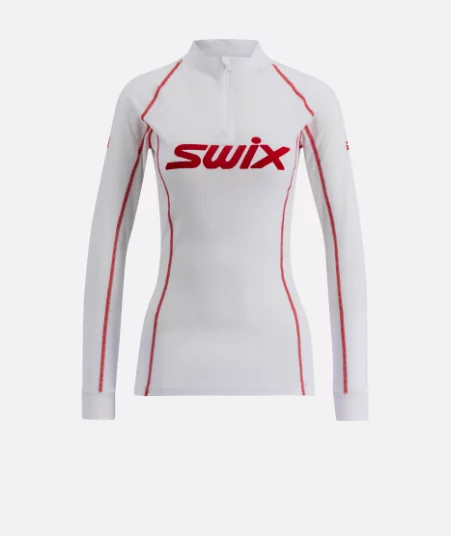 RaceX Classic Half Zip W "Bright White/Swix Red" - Swix