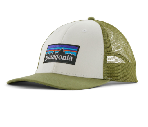 P-6 Logo LoPro Trucker Hat One Size "White w/Buckhorn Green" - Pataonia