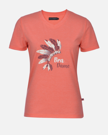 Varde T-Shirt m Print Dame "Bra/porcelaine Rose" - Jotunheim
