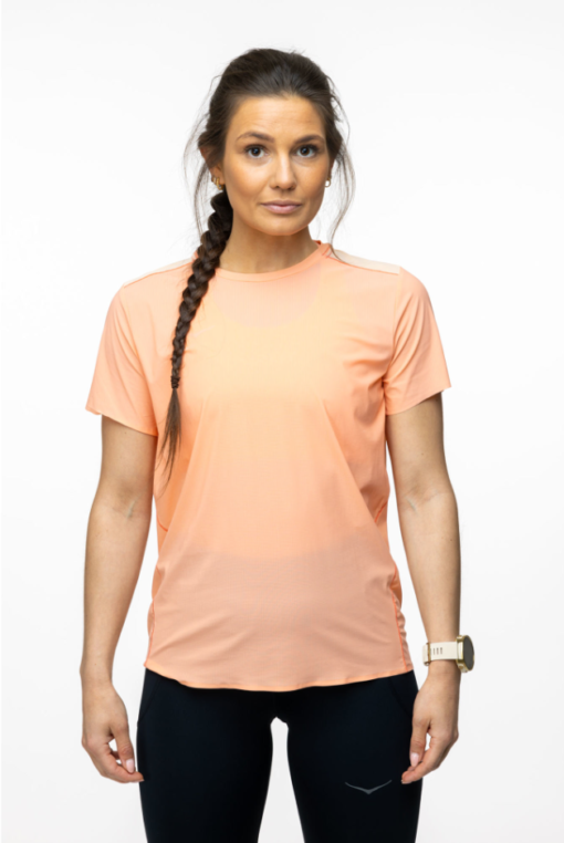 W Airloite Run Short Sleeve "Papaya" - Hoka One One