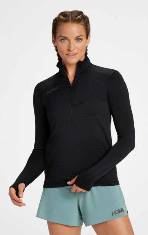 W 1/2 Zip wmn "Black"- Hoka