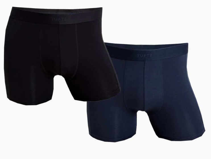 M Softboost Boxer Briefs 2-pk "Black + Navy Blazer" - Tufte Wear