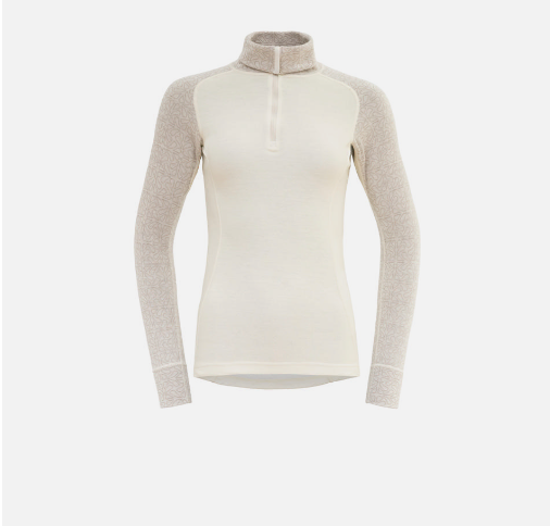 Duo Active Merino 205 Z. Neck Wmn "Raw White" - Devold