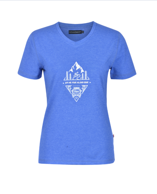 Varde T-Shirt m Print Dame "Tur/Dazzling Blue" - Jotunheim