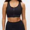 Essential Zip Sportsbra "Black" - Röhnisch