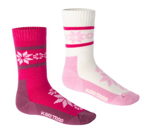 Rusa Sock 2pk "Basic pink"- Kari traa