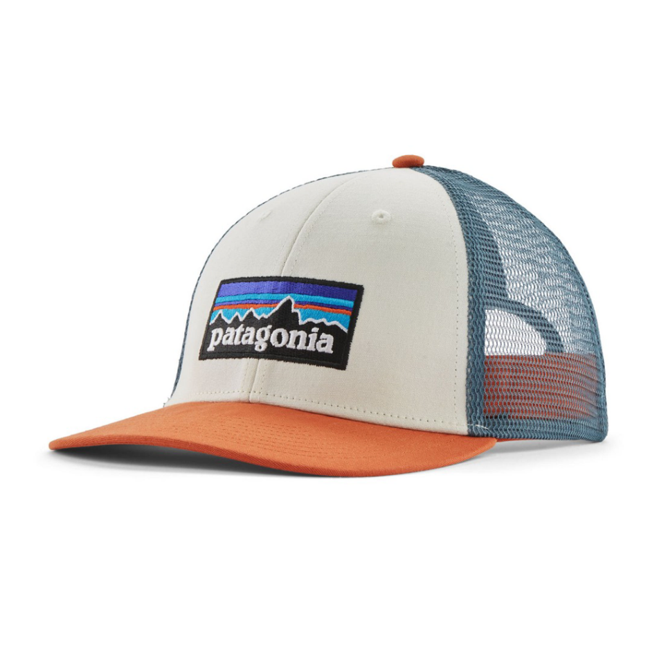 P-6 Logo LoPro Trucker Hat One Size "White w/Redtail Rust" - Patagonia