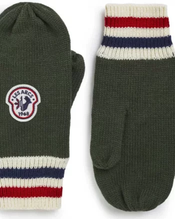 Pascale knitted mitt "olive"- les arcs