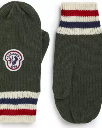 Pascale knitted mitt "olive" - Les Arcs