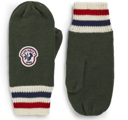 Pascale knitted mitt "olive"- les arcs