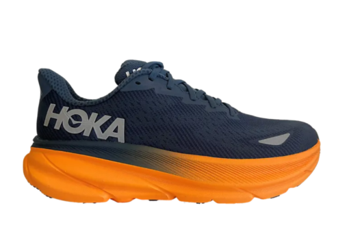 M Clifton 9 GTX "STORMY SKIES / ORANGE ZEST" - Hoka One One