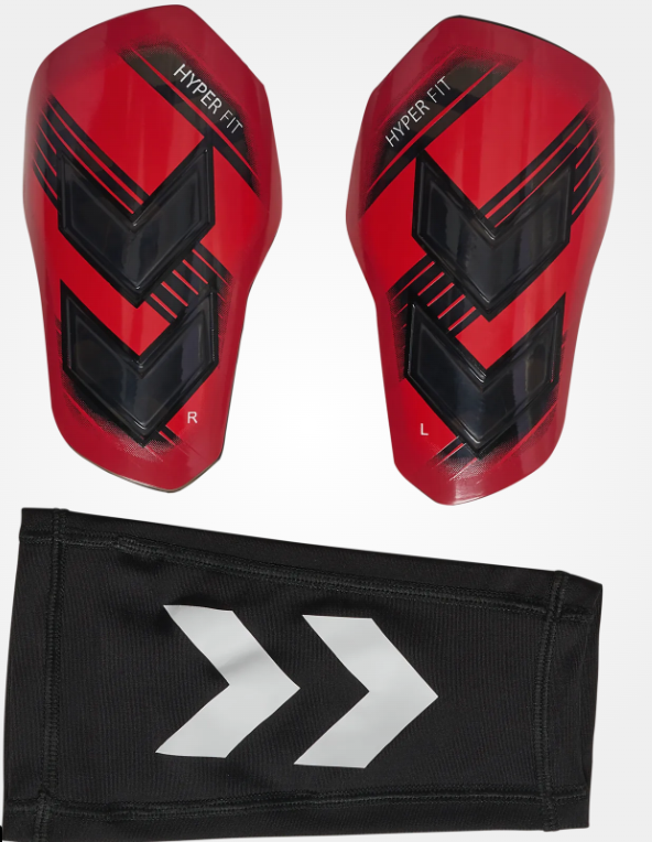 hmlShin Guards Hyper fit "poppy red/transperent"- Hummel