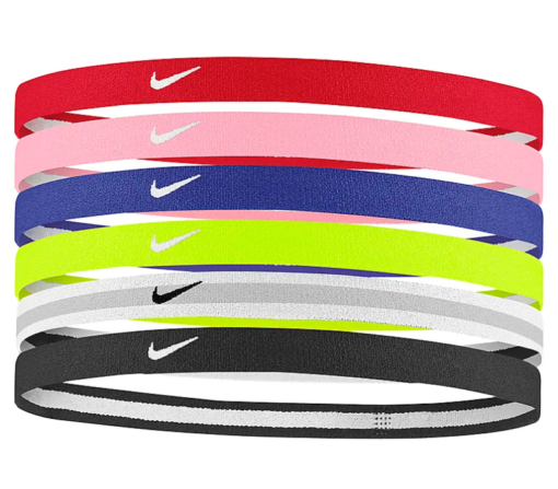 Nike Y Swoosh Sport Headband 6 PK "UNIVERSITY RED/PINK/GAME ROYAL"