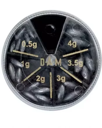 Lead Assortment Olive W. Hole 80g - Dam